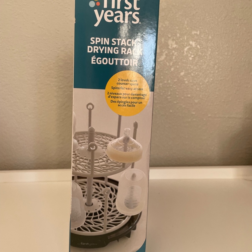 The First Years Gray Spin Stack Drying Rack - Picture 9 of 9